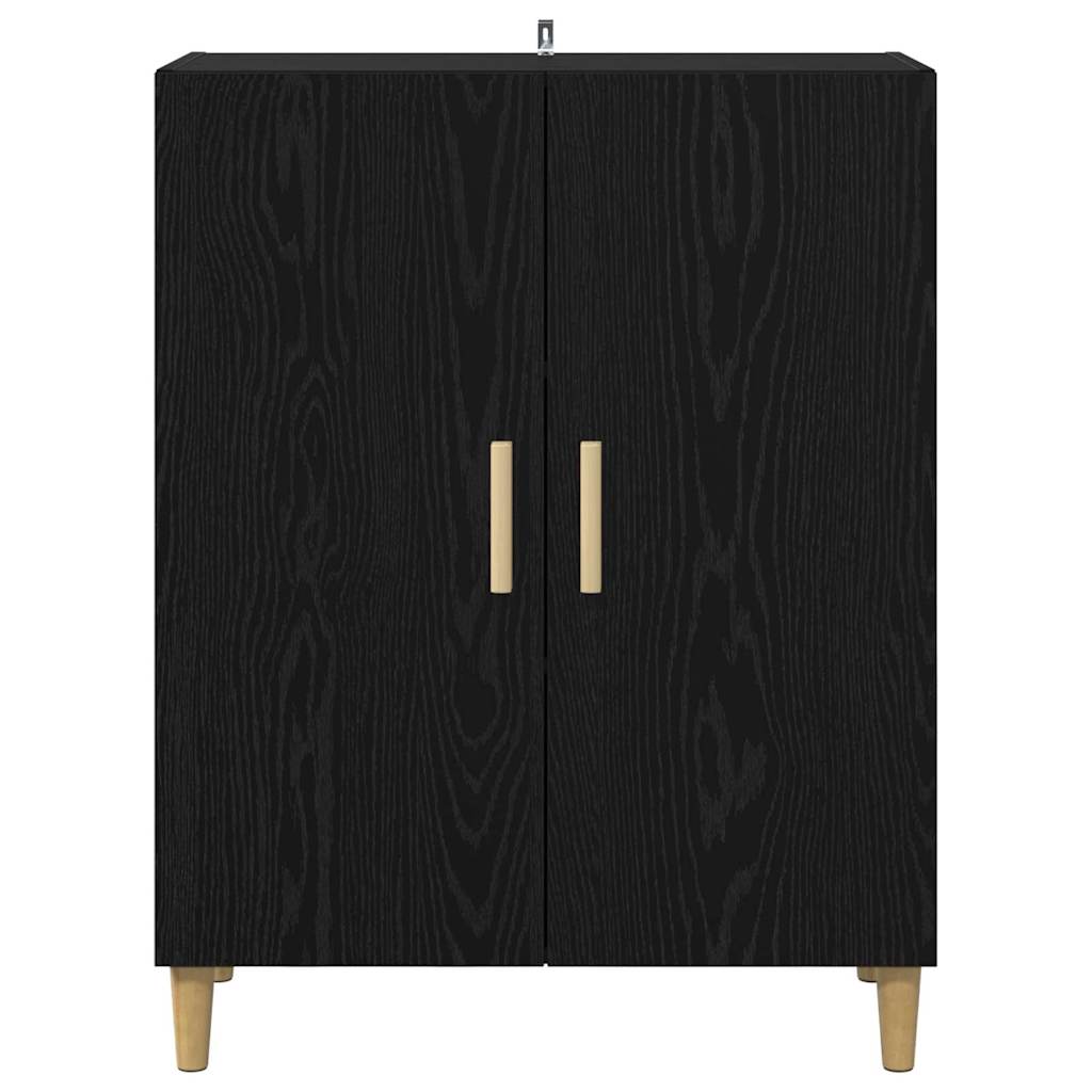 Sideboard Black Oak 70 x 34 x 90 cm Engineered Wood