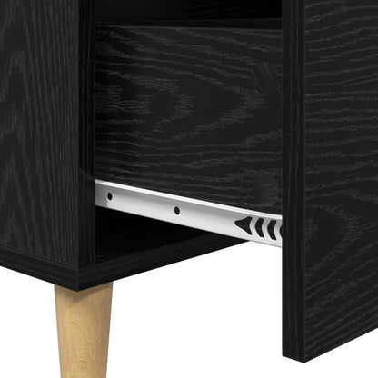 Sideboard Black Oak 69.5 x 34 x 90 cm Engineered Wood