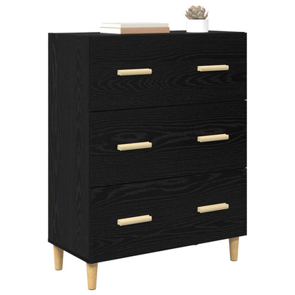 Sideboard Black Oak 69.5 x 34 x 90 cm Engineered Wood