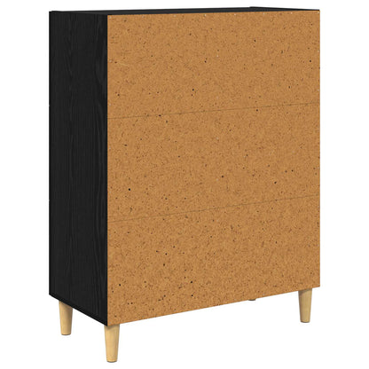 Sideboard Black oak 34 x 69.5 x 90 cm Engineered wood