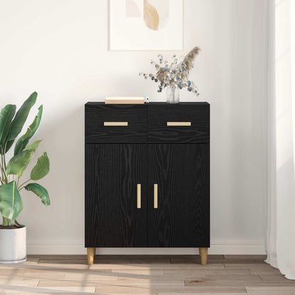 Sideboard Black oak 34 x 69.5 x 89 cm Engineered wood