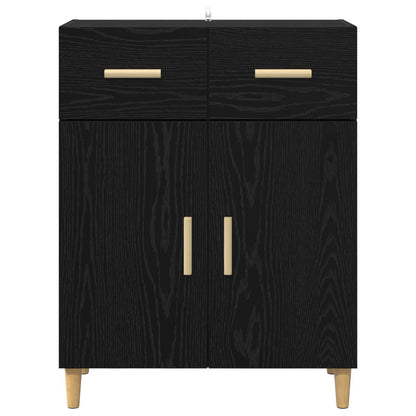 Sideboard Black oak 34 x 69.5 x 89 cm Engineered wood
