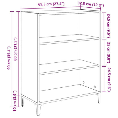 Sideboard Old Wood 69.5 x 32.5 x 90 cm Engineered Wood