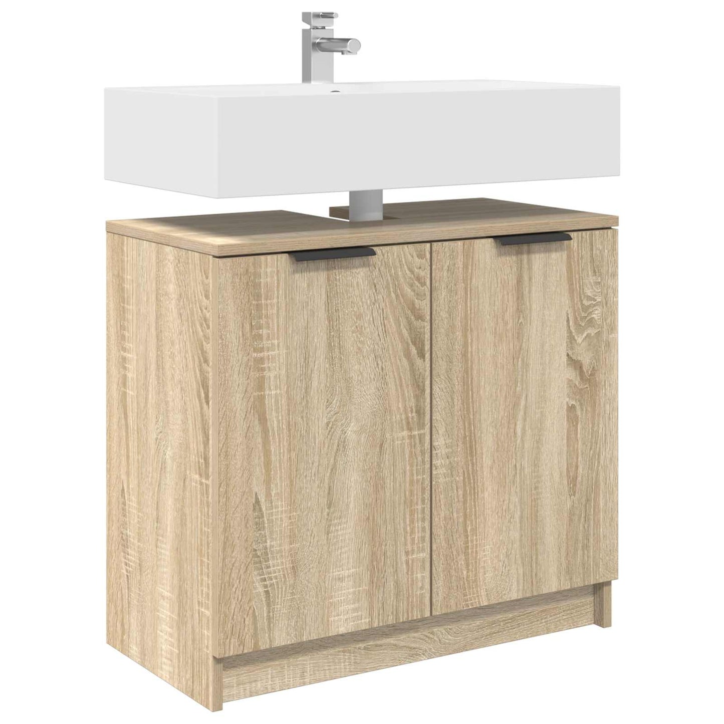 Bathroom Cabinet Sonoma Oak 64.5 x 33.5 x 59 cm Engineered Wood