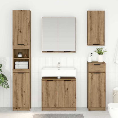 Bathroom Cabinet with Storage Artisan Oak 64.5 x 33.5 x 59 cm