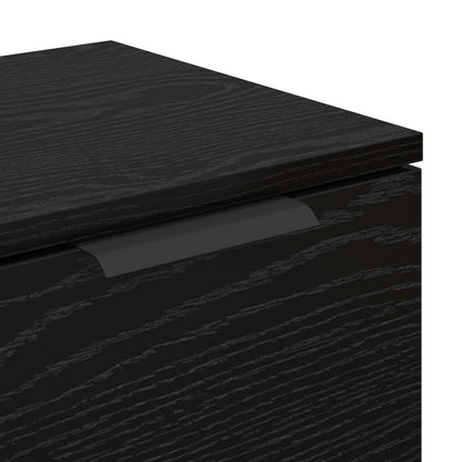 Sideboard with Drawer Black Oak 60 x 30 x 70 cm Engineered Wood