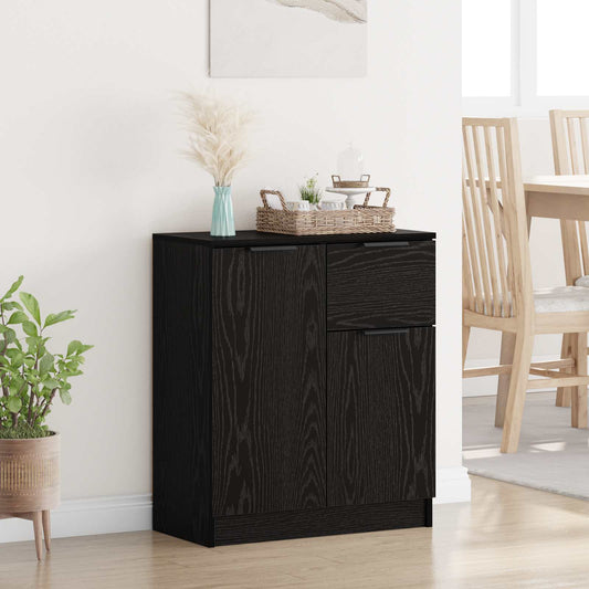 Sideboard Black Oak 60 x 30 x 70 cm Engineered Wood