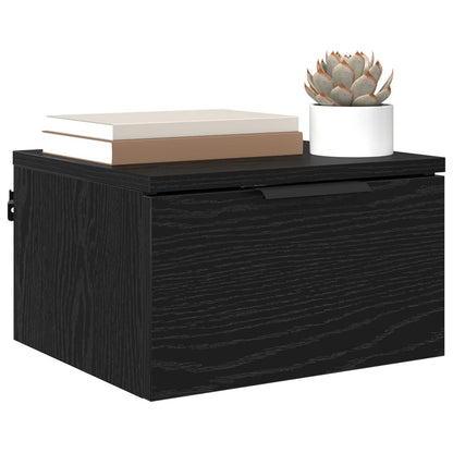 Bedside Cabinet Black Oak 34 x 30 x 20 cm Engineered Wood