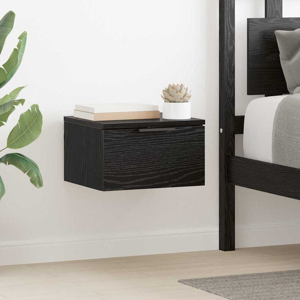 Bedside Cabinet 2 pcs Black oak 34 x 30 x 20 cm Engineered wood