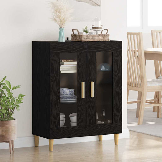 Sideboard Black Oak 69.5 x 34 x 90 cm Engineered Wood