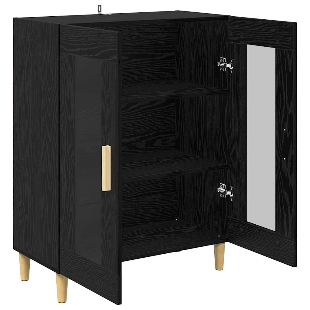 Sideboard Black Oak 69.5 x 34 x 90 cm Engineered Wood