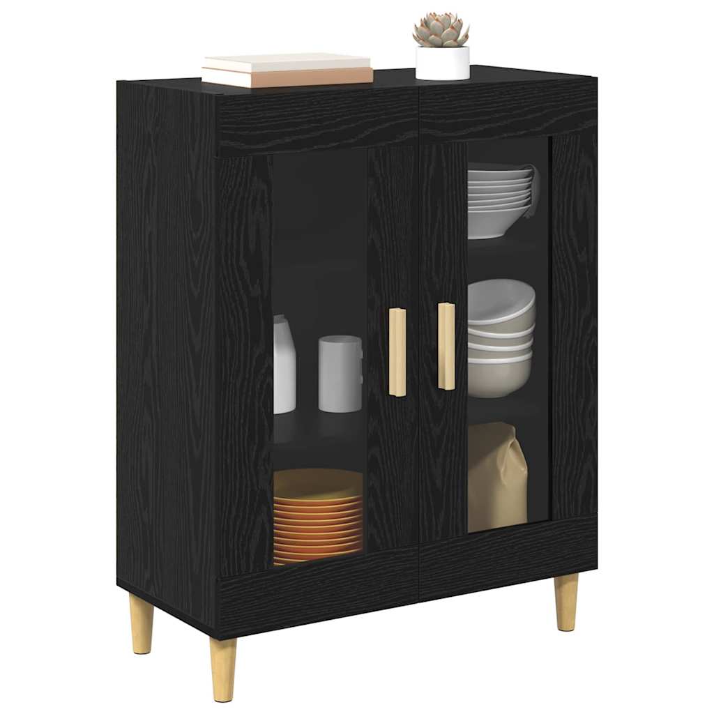 Sideboard Black Oak 69.5 x 34 x 90 cm Engineered Wood