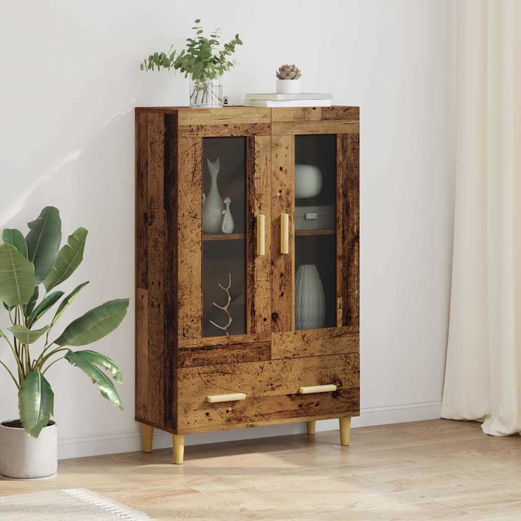 Highboard with Drawer Old Wood 70 x 31 x 115 cm Engineered Wood