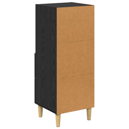 Sideboard Black oak 34 x 34.5 x 90 cm Engineered wood