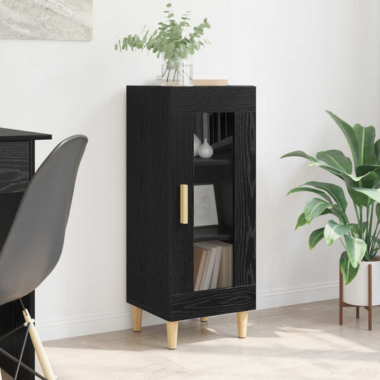 Sideboard Black Oak 34.5 x 32.5 x 90 cm Engineered Wood