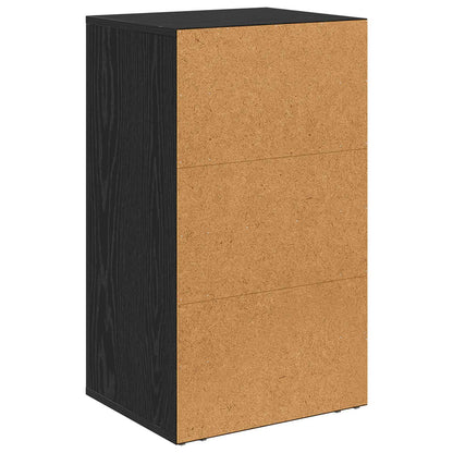 Sideboard Black Oak 40 x 33 x 70 cm Engineered wood