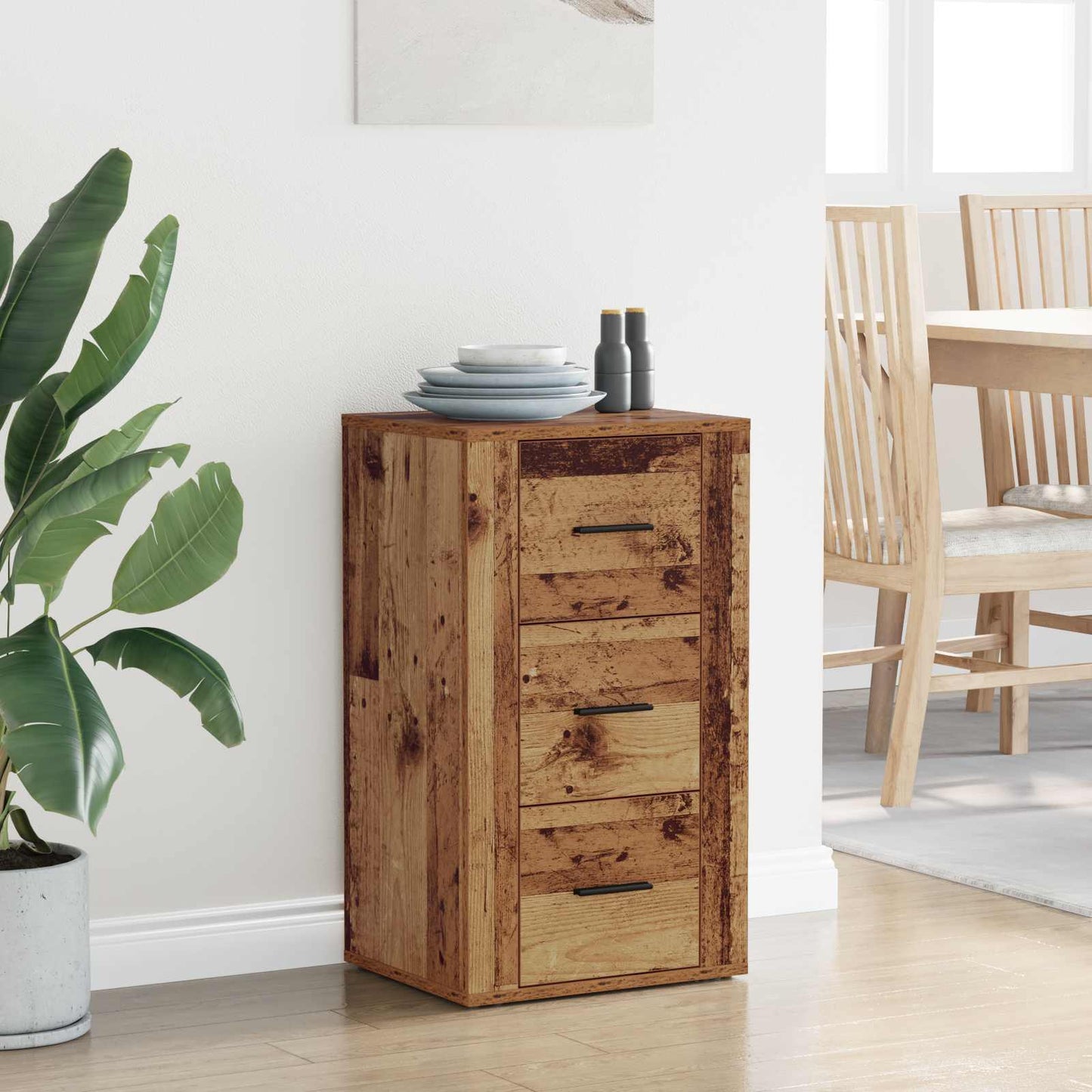 Sideboard with Drawer Old Wood 40 x 33 x 70 cm Engineered wood