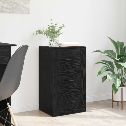 Sideboard Black Oak 40 x 33 x 70 cm Engineered Wood