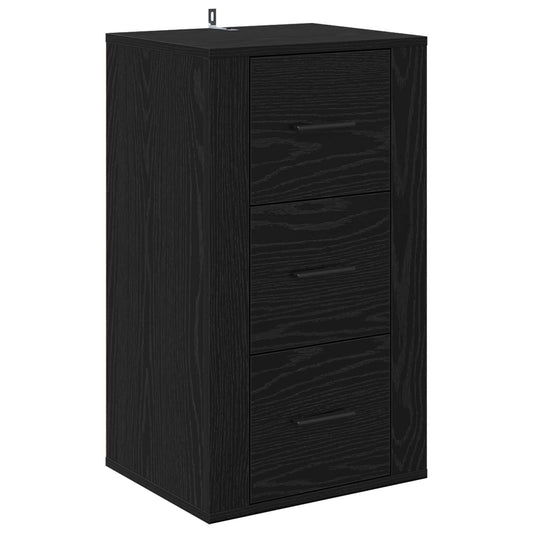 Sideboard Black Oak 40 x 33 x 70 cm Engineered Wood