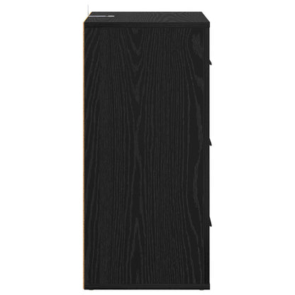 Sideboard with Drawer Black Oak 40 x 33 x 70 cm Engineered wood