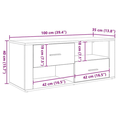 TV Cabinet 100 x 35 x 40 cm Artisan Oak Engineered Wood