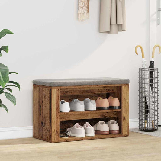 Shoe Rack 75 x 35 x 45 cm Engineered Wood Old wood