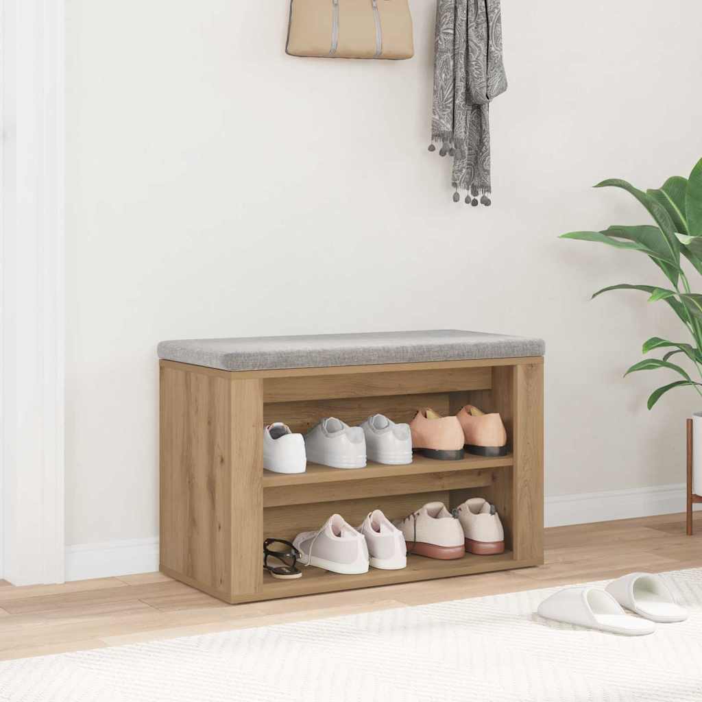 Shoe Rack 75 x 35 x 45 cm Engineered wood Artisan oak