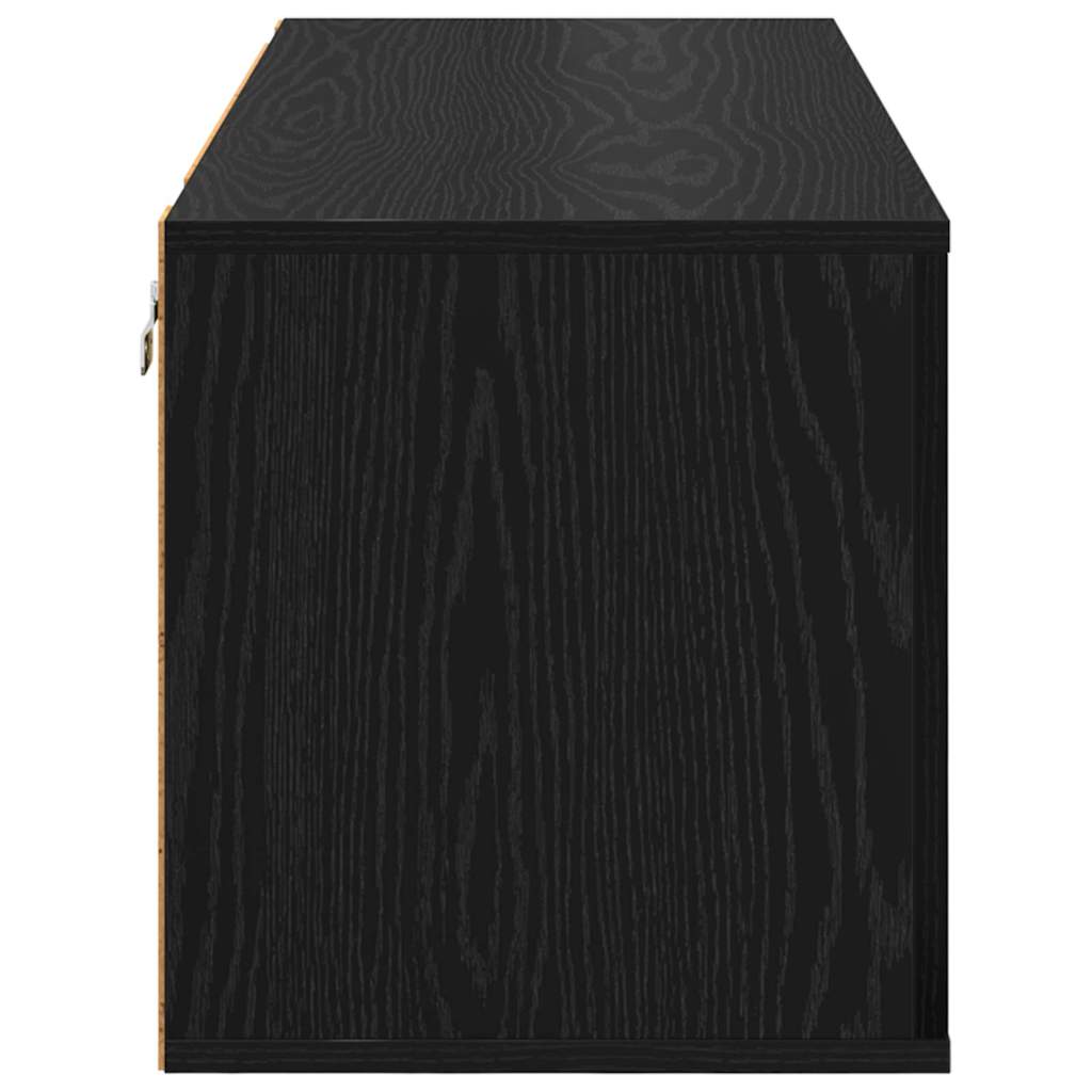 Shoe Cabinet Black oak 100 x 35 x 38 cm Engineered wood