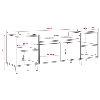 TV Cabinet 160 x 35 x 55 cm Artisan Oak Engineered Wood