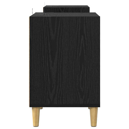 TV Cabinet Black Oak 160 x 35 x 55 cm Engineered Wood