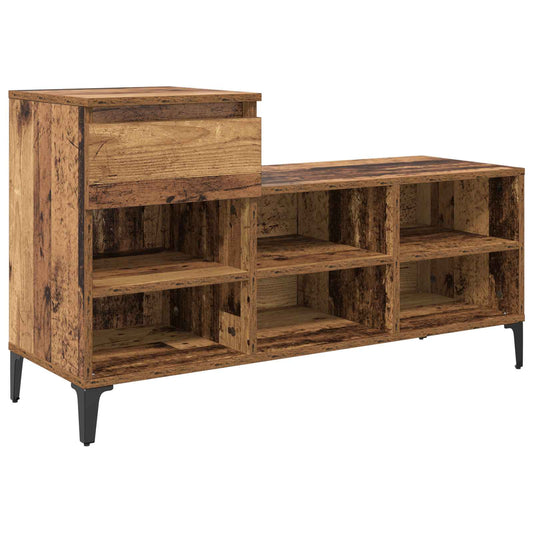 Shoe Cabinet 102 x 36 x 60 cm Engineered Wood Old Wood
