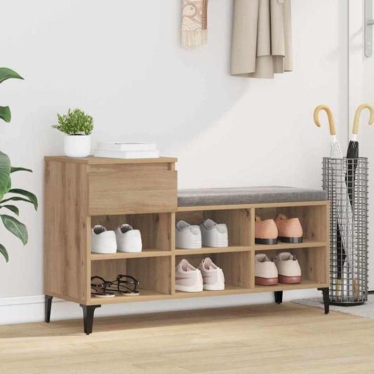 Shoe Cabinet Artisan oak 102 x 36 x 60 cm Engineered wood