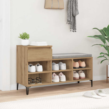Shoe Cabinet 102 x 36 x 60 cm Engineered wood Artisan oak