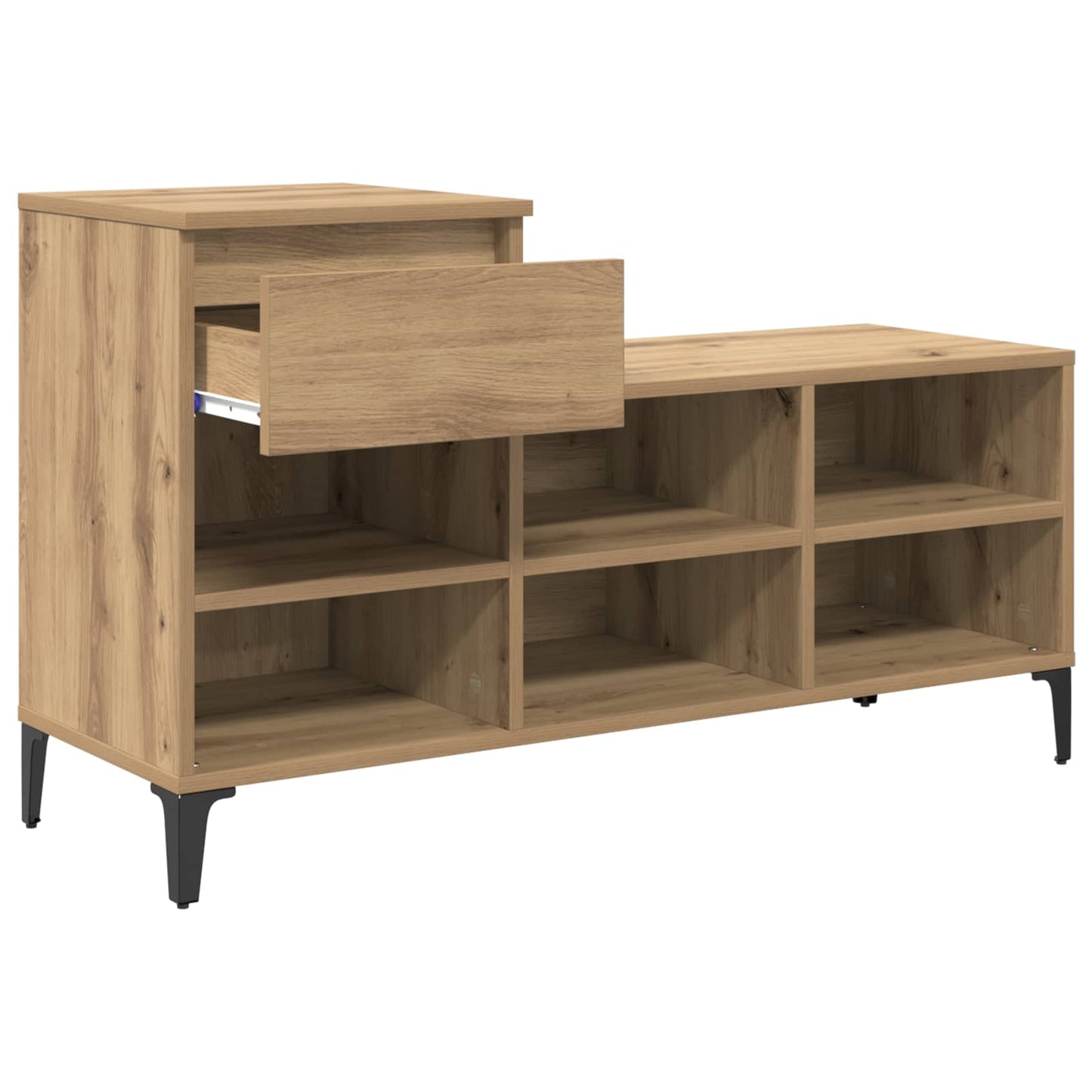 Shoe Cabinet 102 x 36 x 60 cm Engineered wood Artisan oak