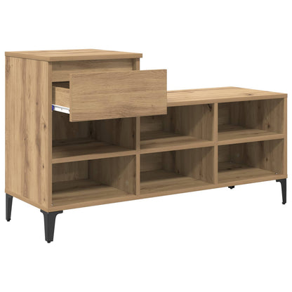 Shoe Cabinet 102 x 36 x 60 cm Engineered wood Artisan oak