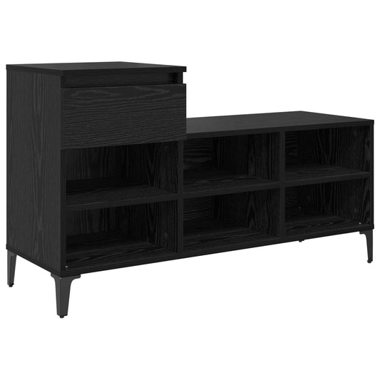 Shoe Cabinet 102 x 36 x 60 cm Engineered Wood Black Oak