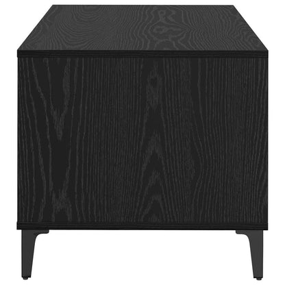 Coffee Table Black Oak 90 x 49 x 45 cm Engineered Wood