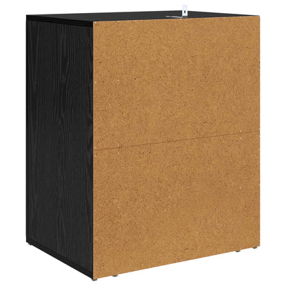 Bedside Cabinet Black Oak 35 x 50 x 60 cm Engineered Wood