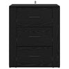 Bedside Cabinet Black oak 50 x 36 x 60 cm Engineered wood