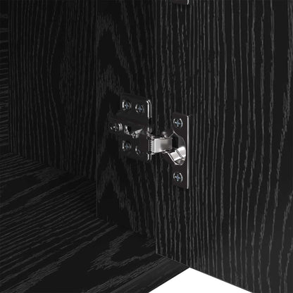 Sideboard Black oak 80 x 30 x 60 cm Engineered wood
