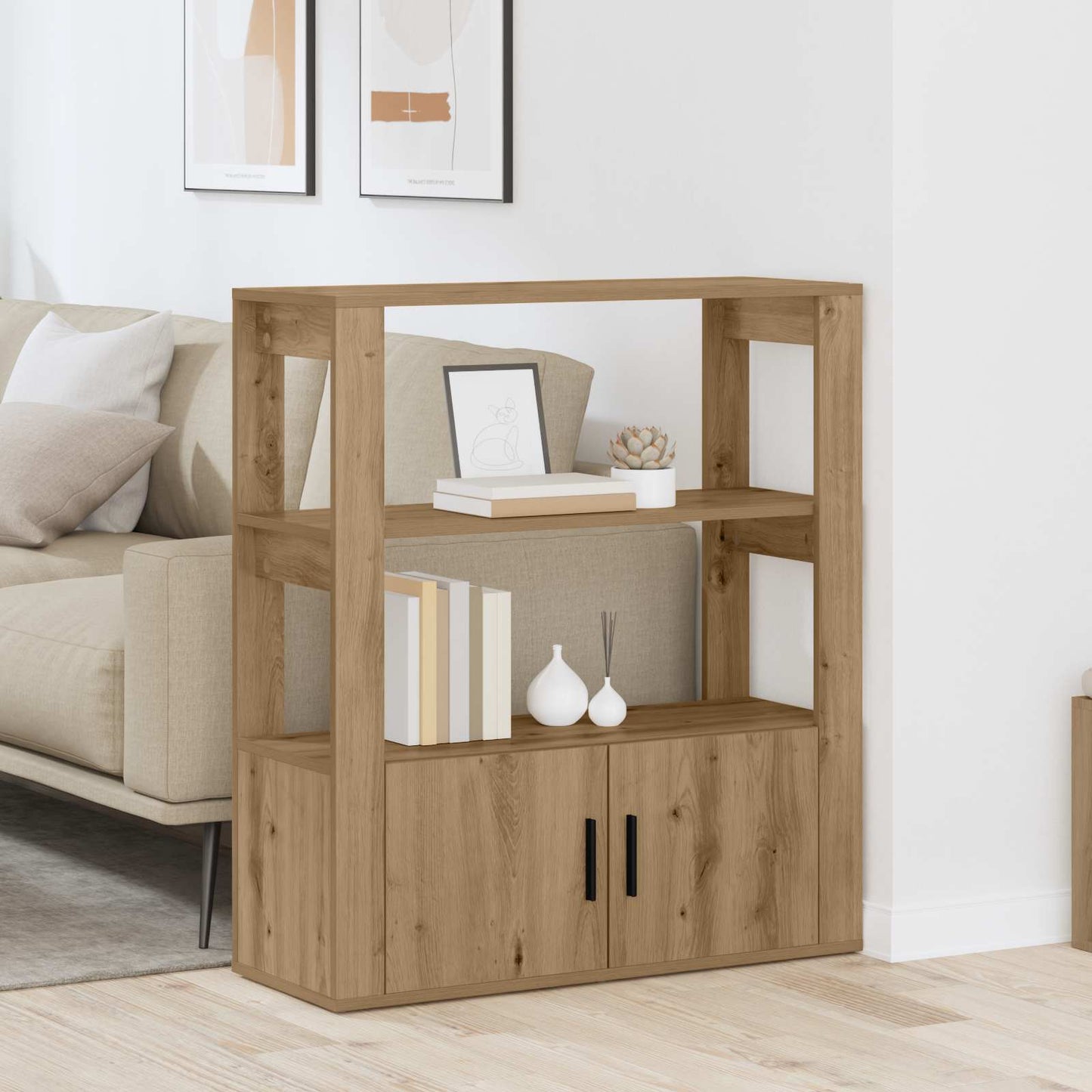 Sideboard Artisan oak 30 x 80 x 90 cm Engineered wood