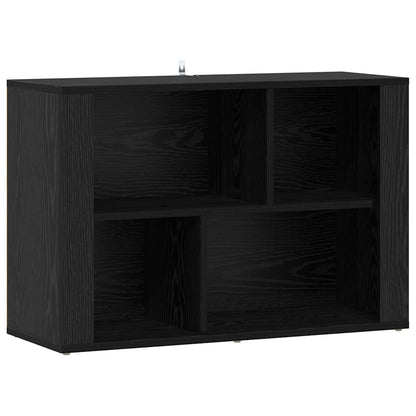 Sideboard Black Oak 80 x 30 x 53 cm Engineered Wood