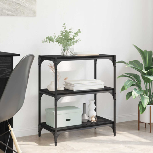 Book Cabinet Black oak 60 x 33 x 70.5 cm Engineered wood