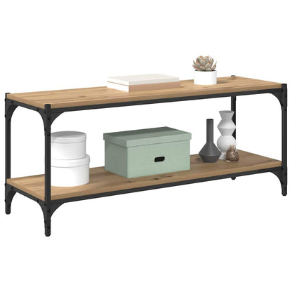 TV Cabinet 2-Tier 100 x 33 x 41 cm Engineered Wood and Iron