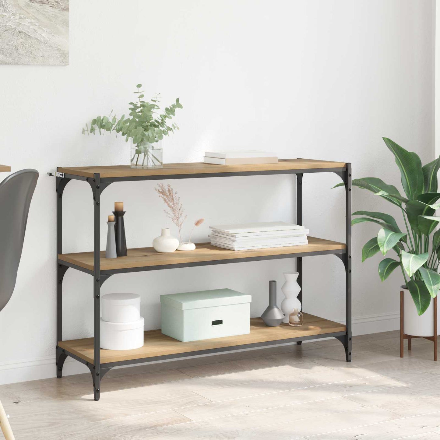 Book Cabinet 3-Tier 100 x 33 x 70.5 cm Engineered wood