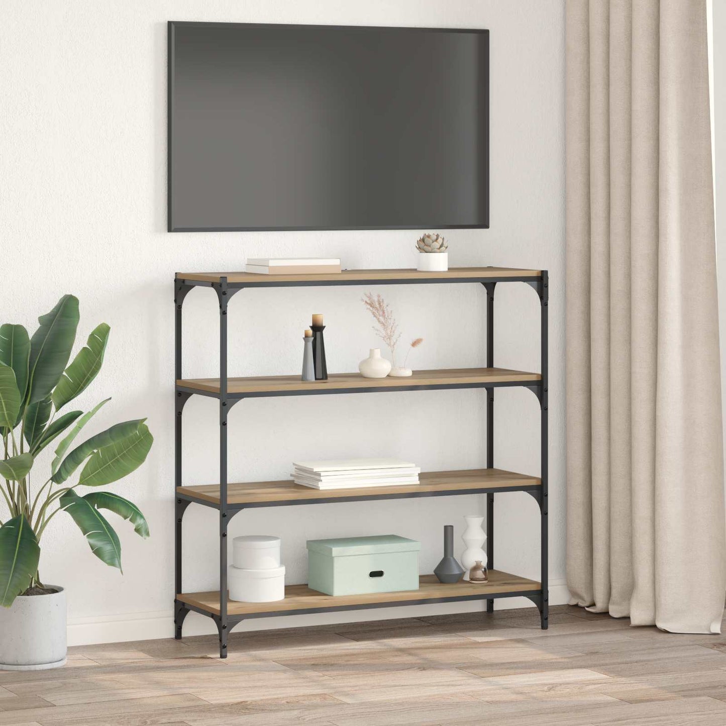 Book Cabinet 3-Tier 100 x 33 x 100 cm Engineered wood