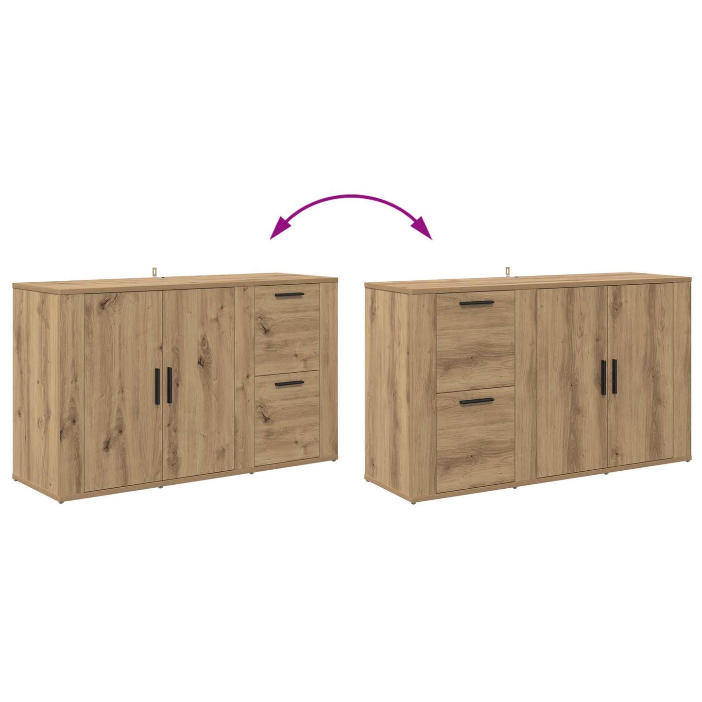 Sideboard Artisan Oak 100 x 33 x 59.5 cm Engineered Wood