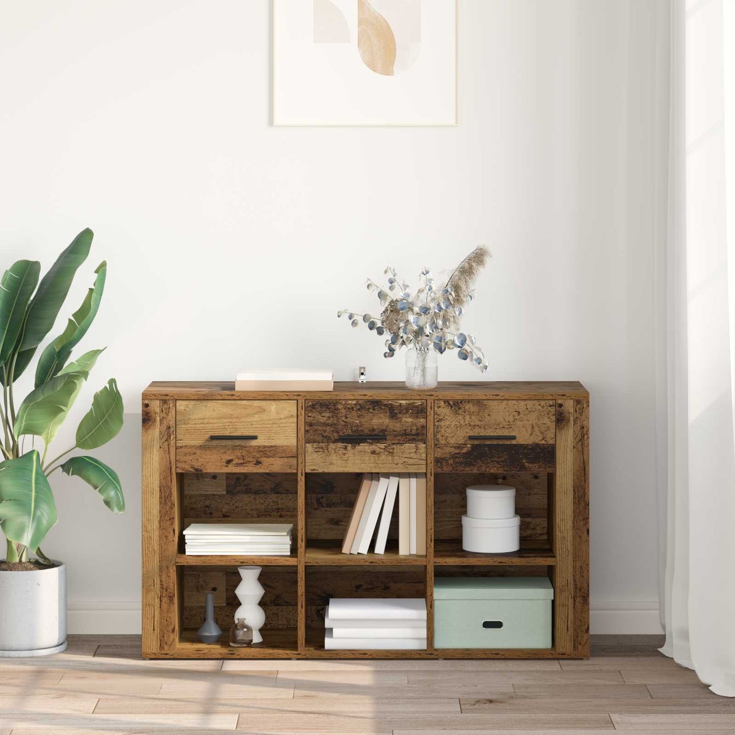 Sideboard Old Wood 100 x 30 x 59.5 cm Engineered Wood