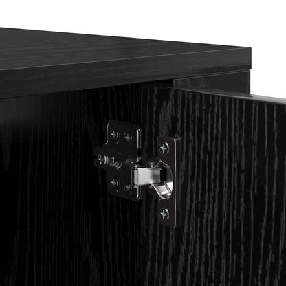 Wall Mounted TV Cabinet Black Oak 80 x 34.5 x 40 cm