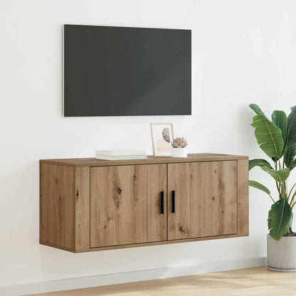 Wall Mounted TV Cabinet 100 x 34.5 x 40 cm Artisan Oak